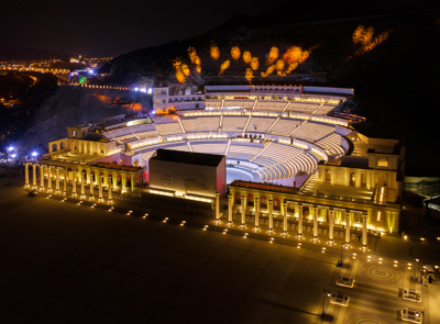 Khorfakkan Amphitheater and Waterfall